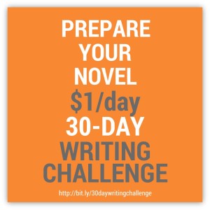 Prepare your novel $1-day. 30-day writing challenge-drop-shadow